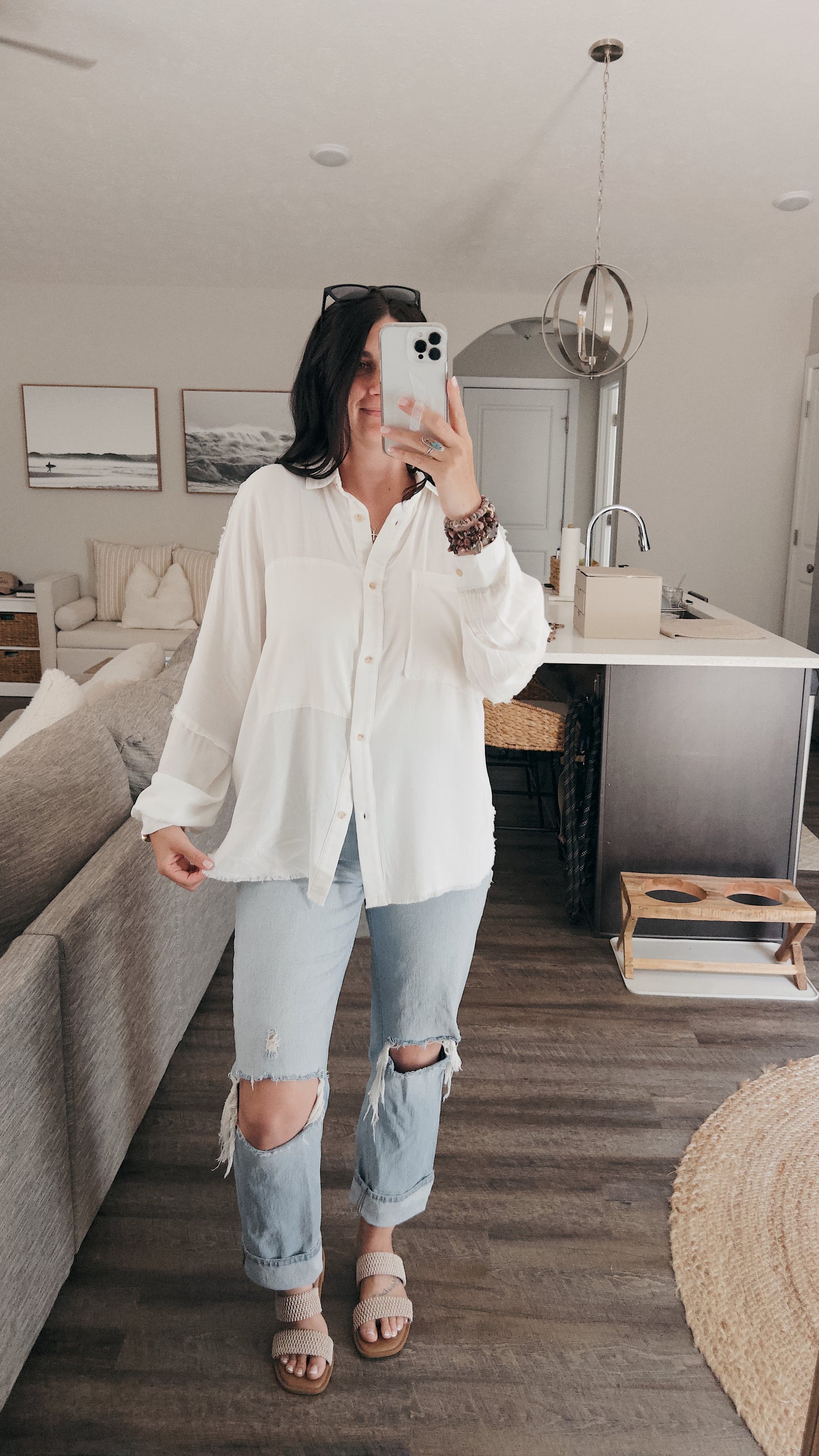 Coconut Cream Button-Up