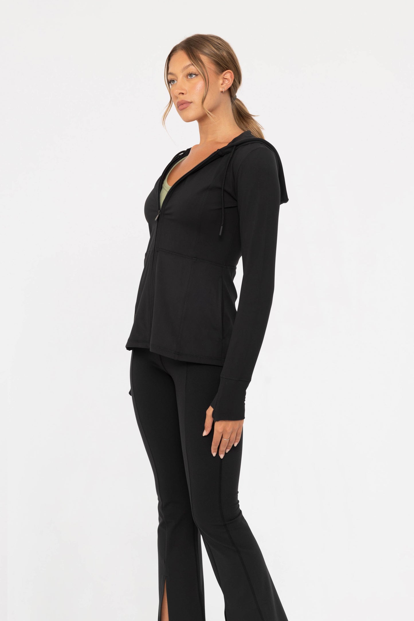 Fit & Flare Zip-Up Jacket