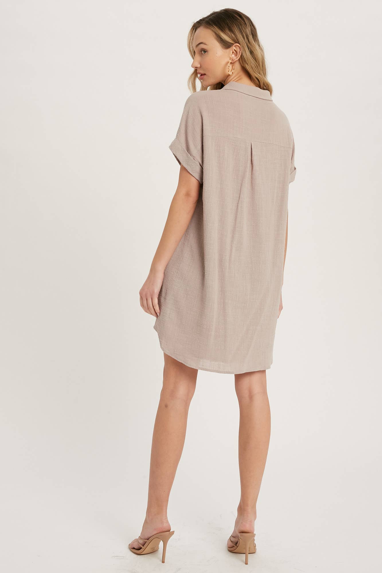 Classic Button T-Shirt Dress