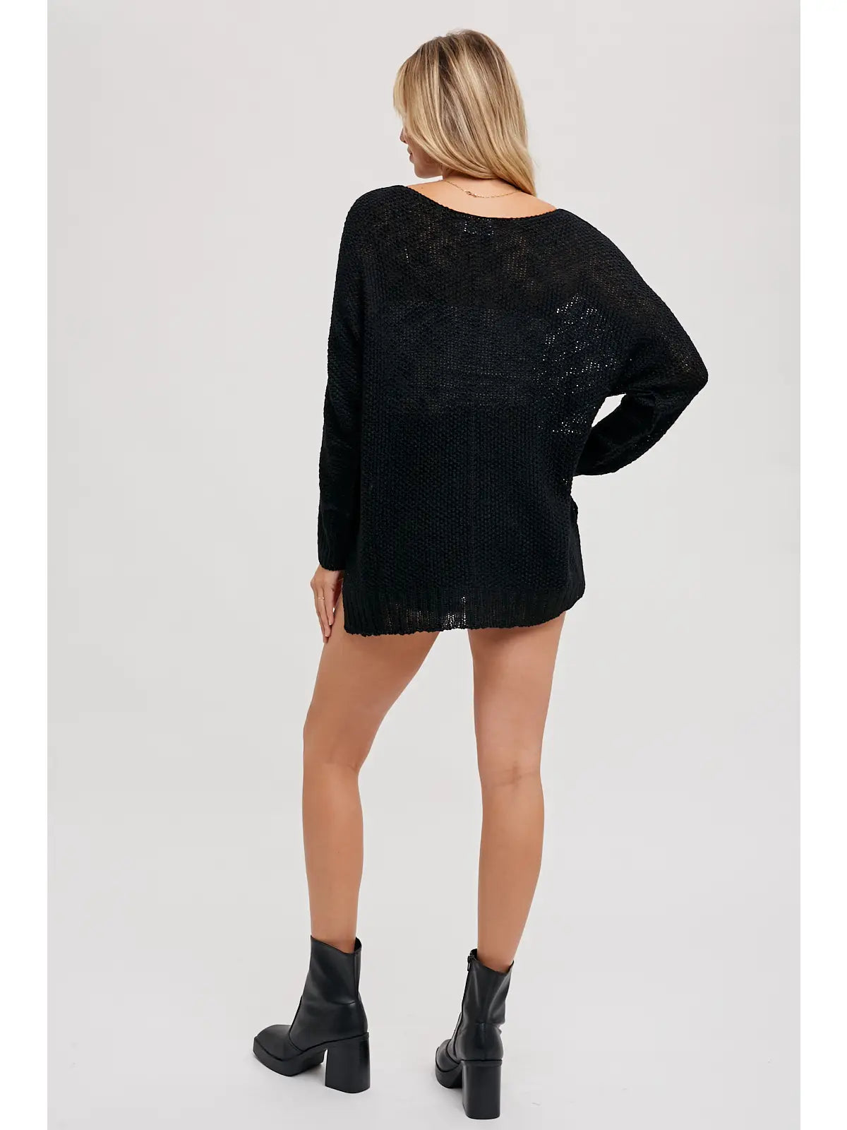 Lightweight Knit Sweater (Black)