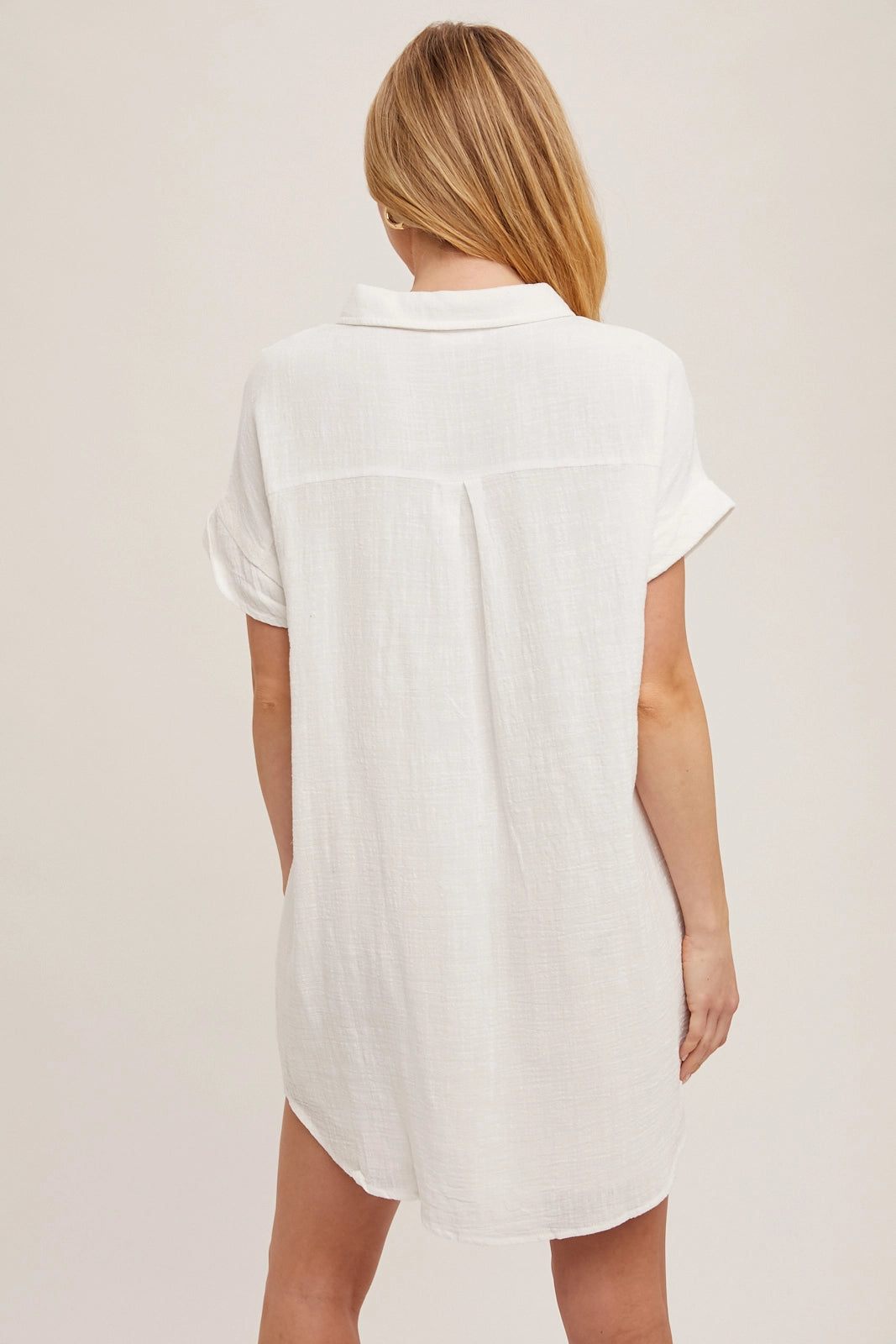 Classic Button T-Shirt Dress