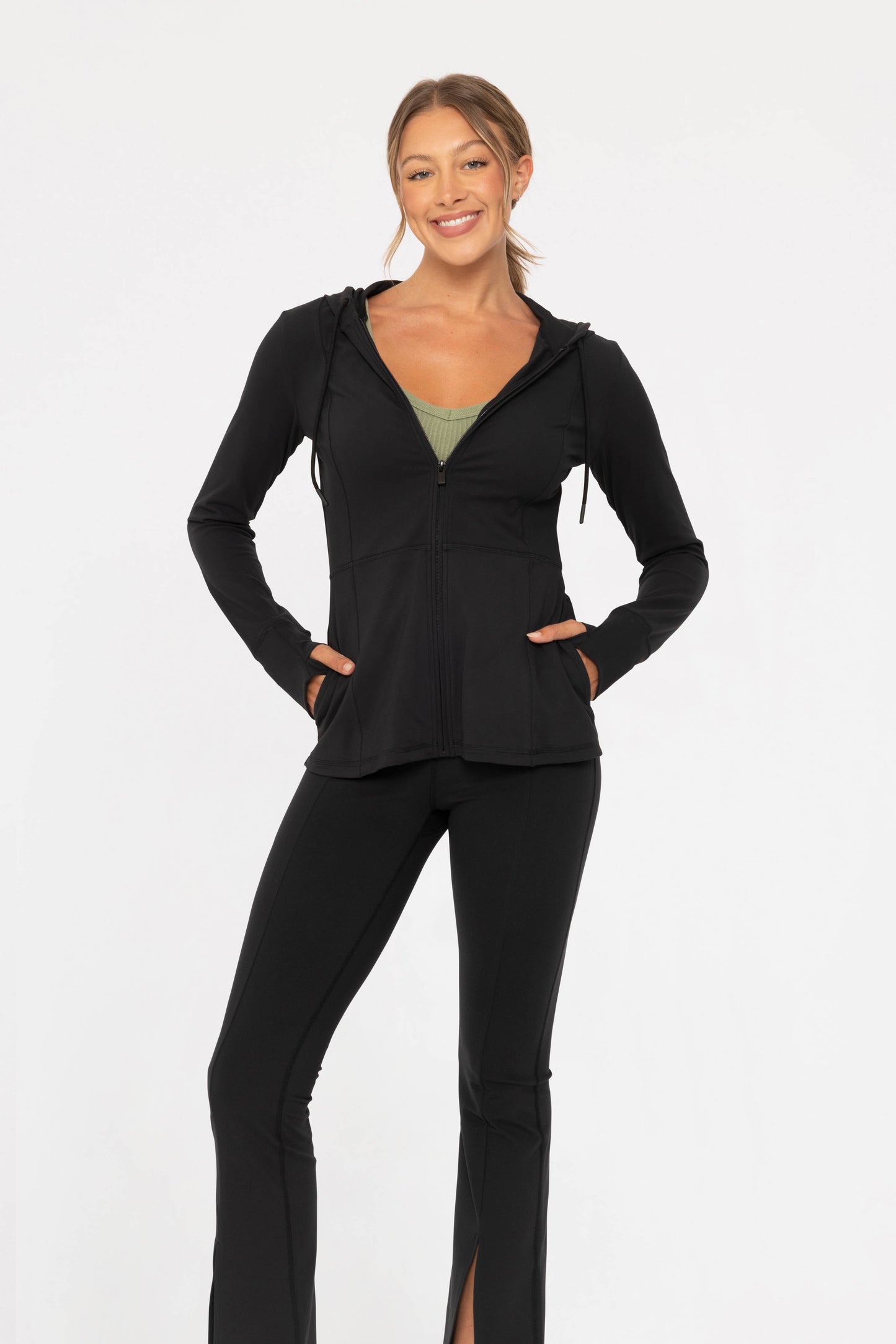 Fit & Flare Zip-Up Jacket