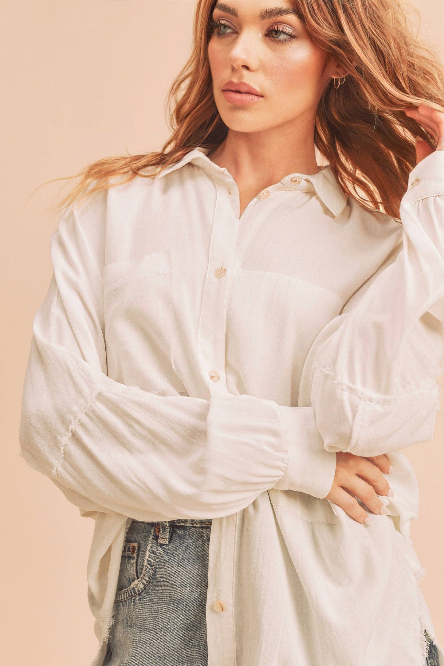 Coconut Cream Button-Up