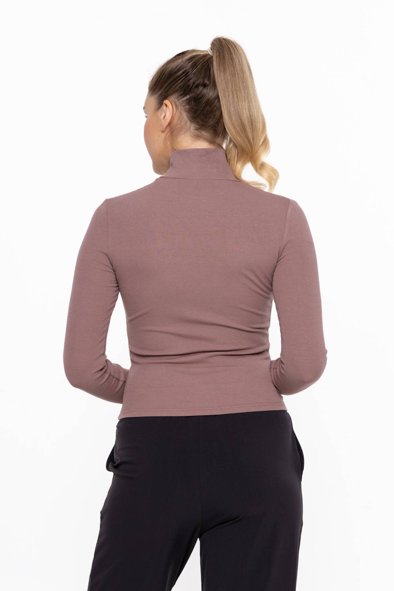 Micro-Ribbed Turtleneck