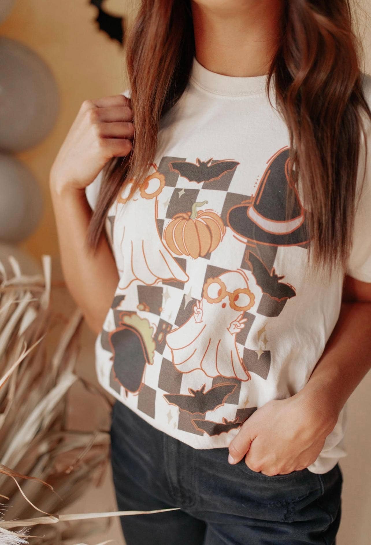 Checkered Ghost Graphic Tee
