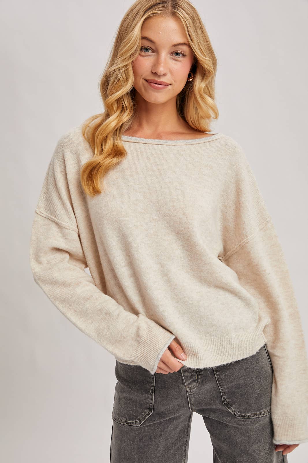 Heathered Knit Sweater (2 colors)