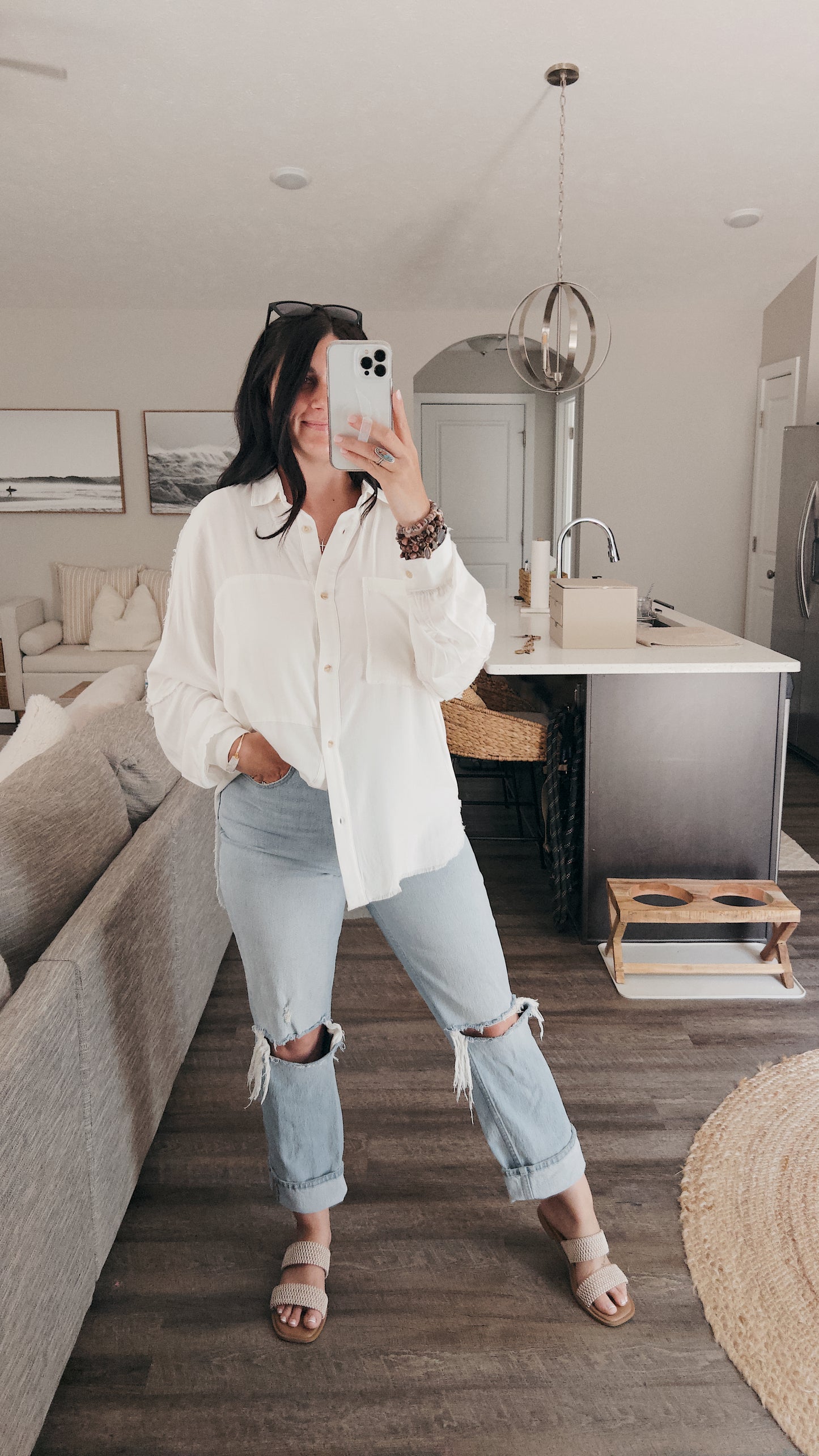 Coconut Cream Button-Up