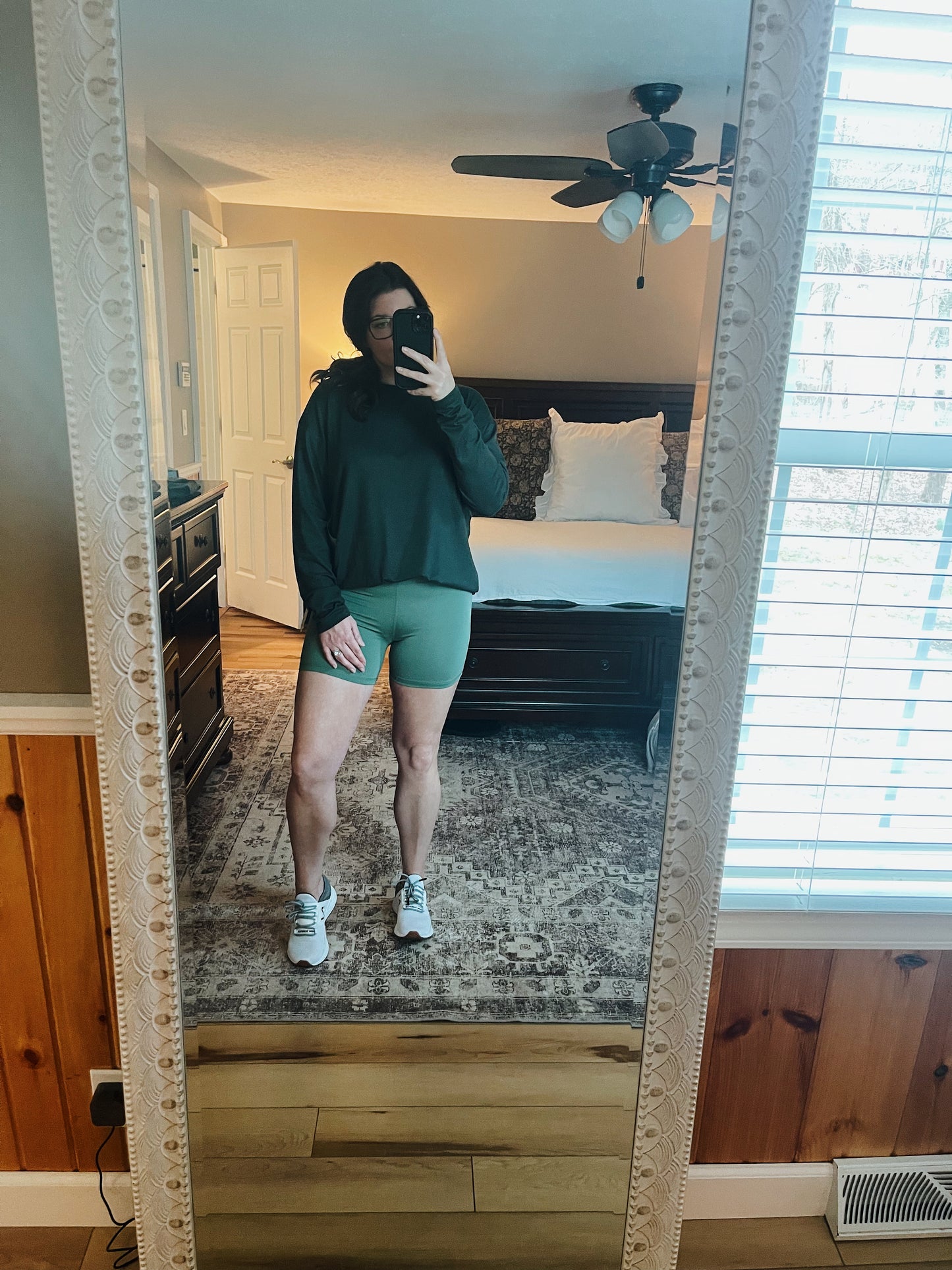 Cloud Biker Shorts - Moss