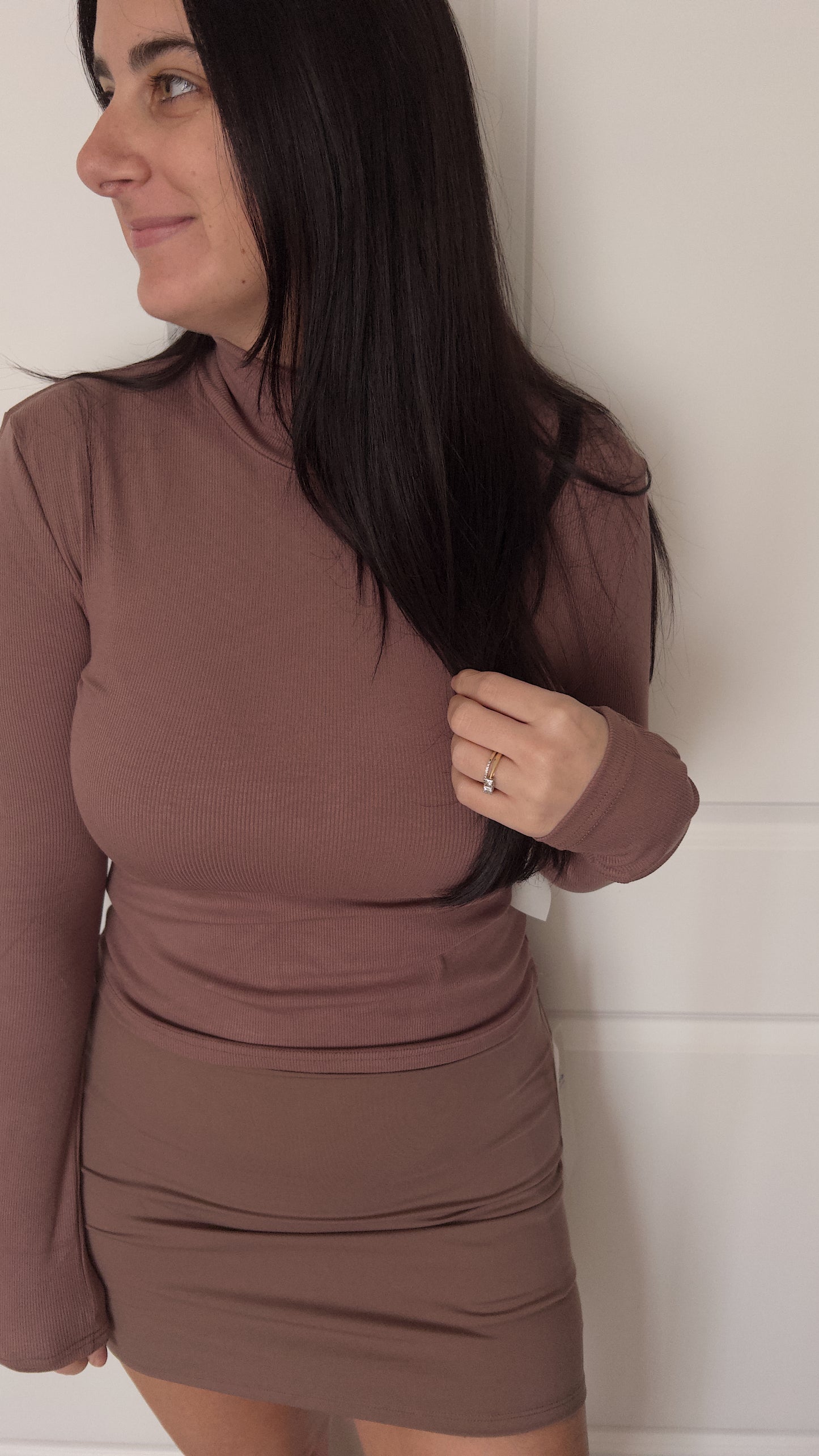Micro-Ribbed Turtleneck