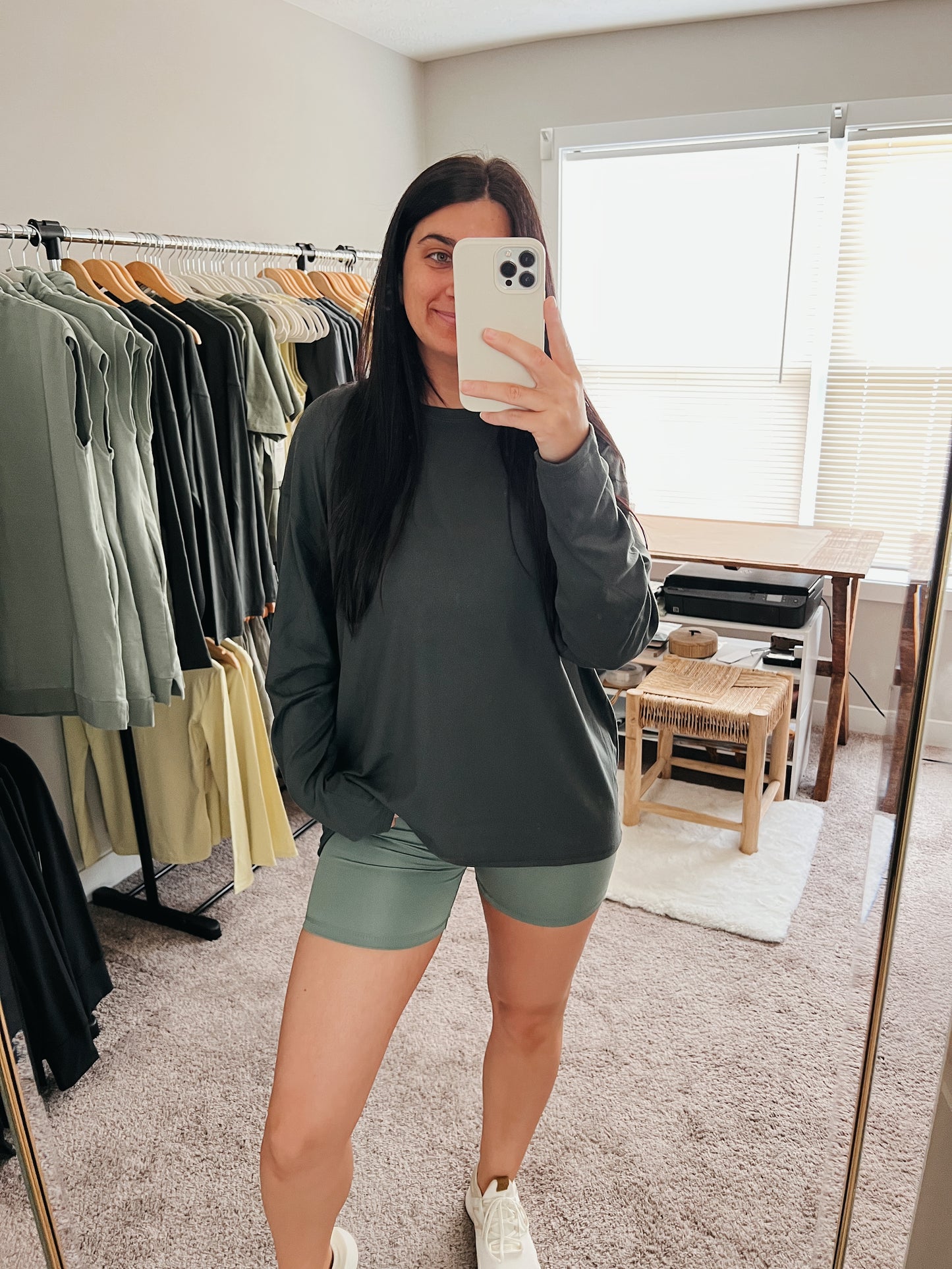 Cloud Biker Shorts - Moss