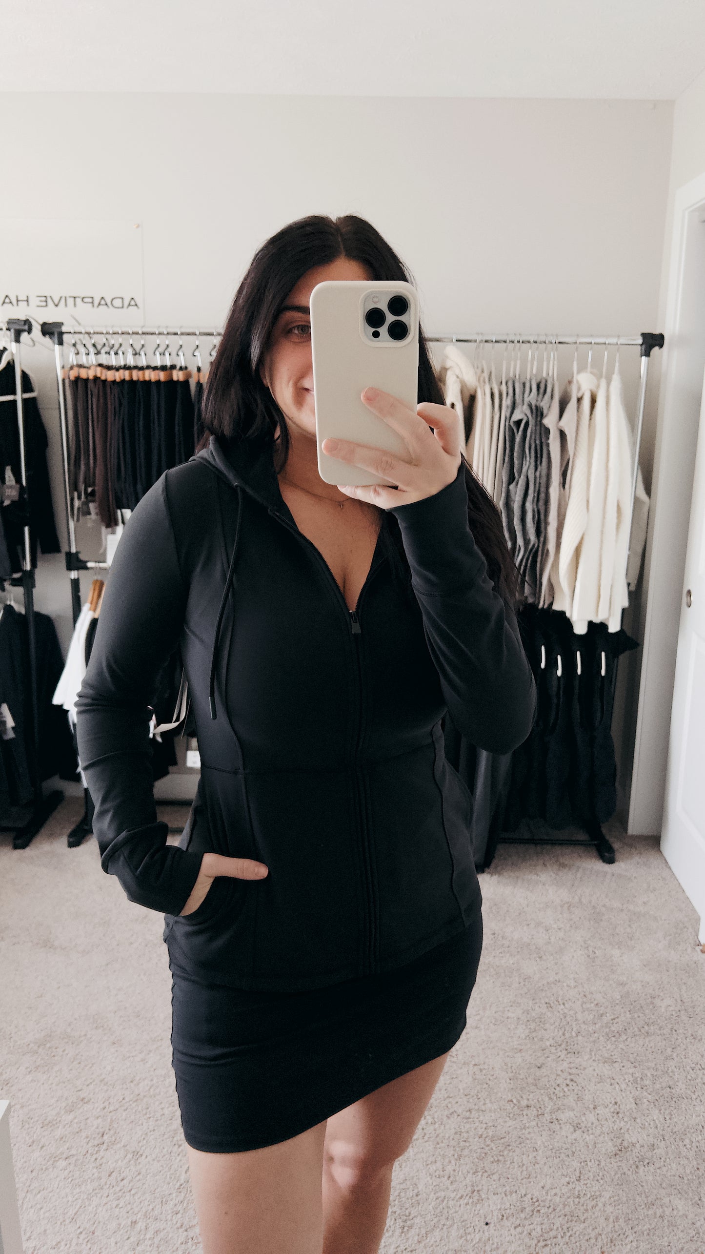 Fit & Flare Zip-Up Jacket