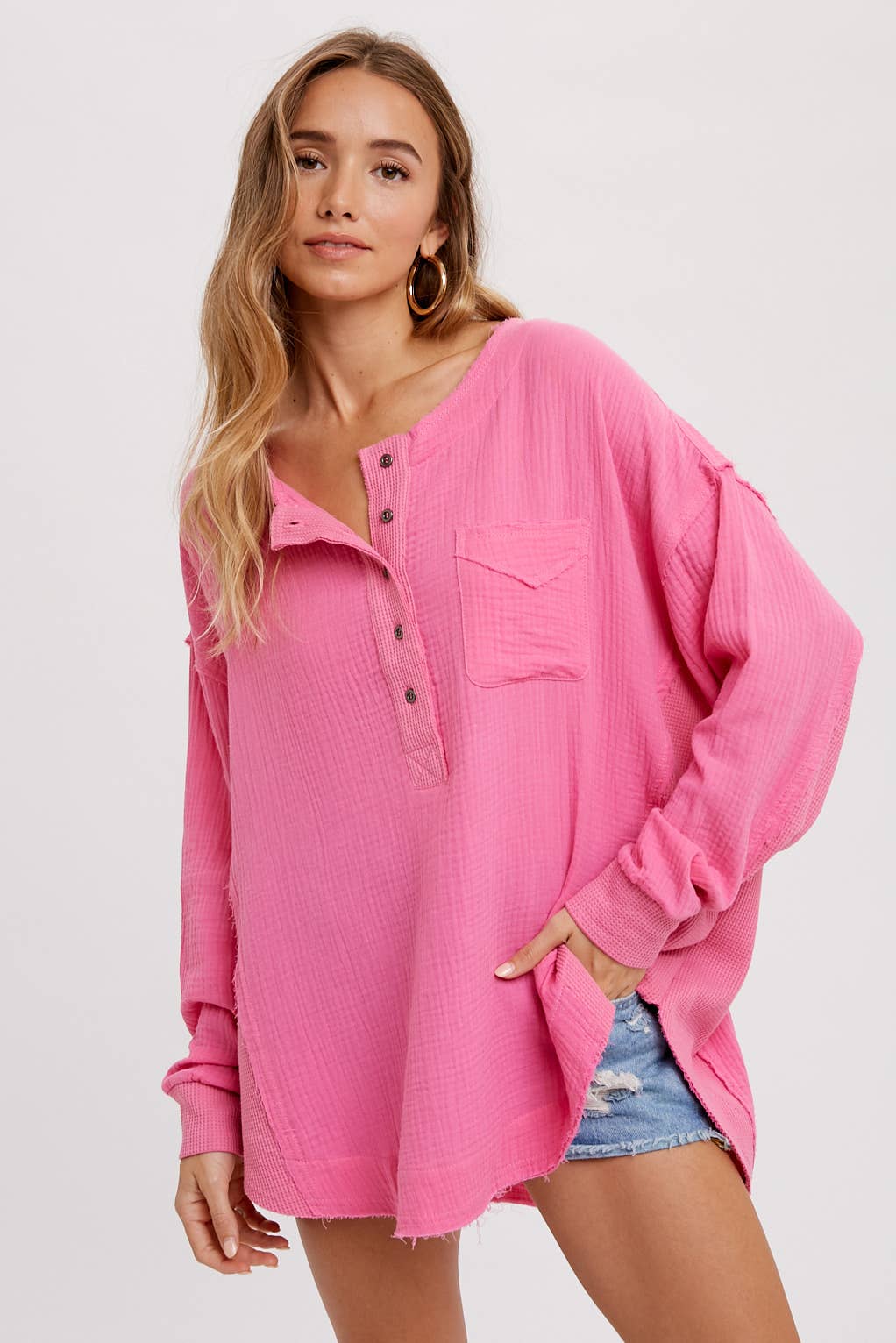 Passion Tea Cotton Henley