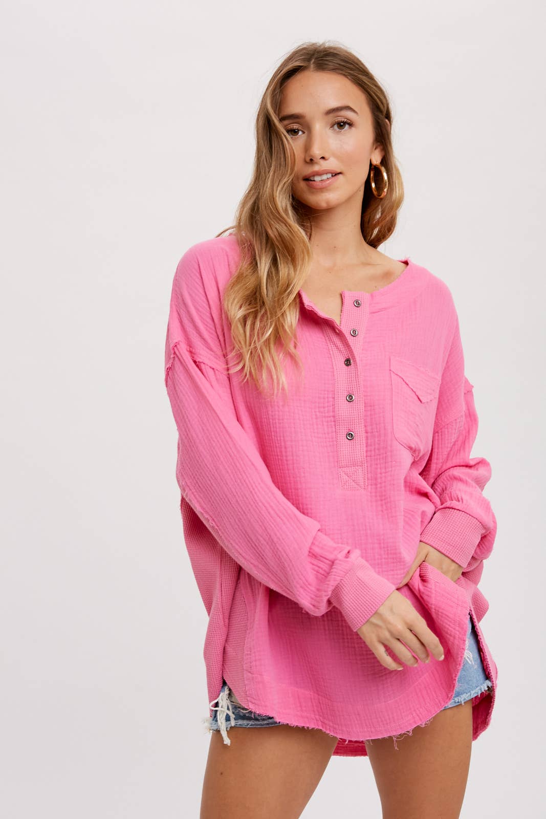 Passion Tea Cotton Henley