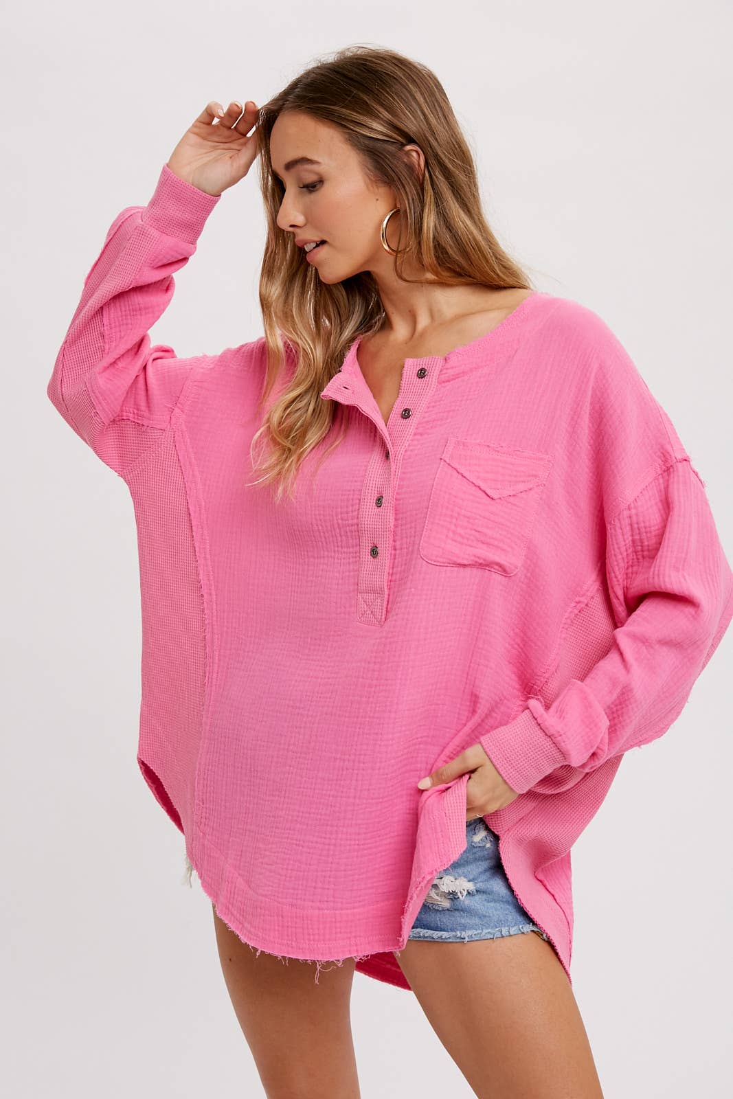 Passion Tea Cotton Henley