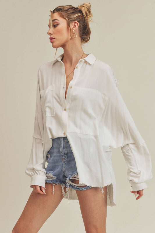 Coconut Cream Button-Up