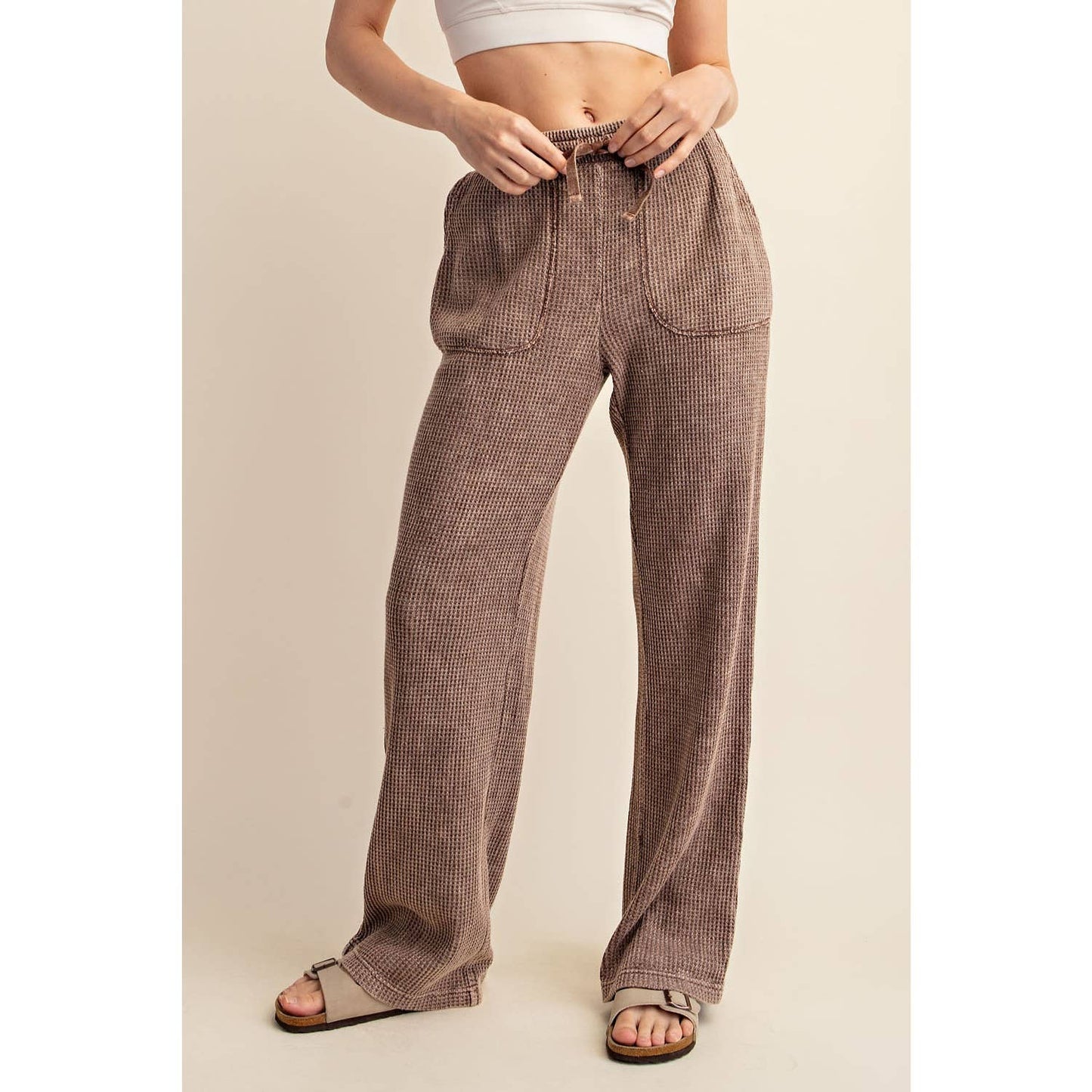 Mineral Washed Waffle Sweats S-3X (2 colors)