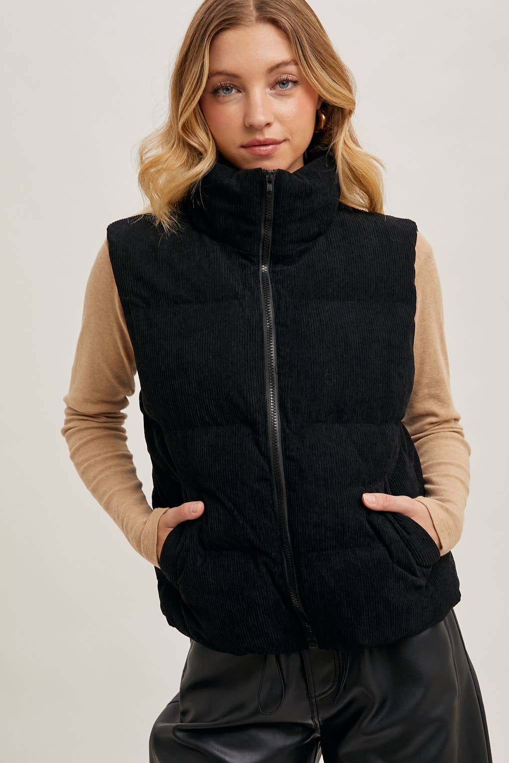 Corduroy Puffer Vest