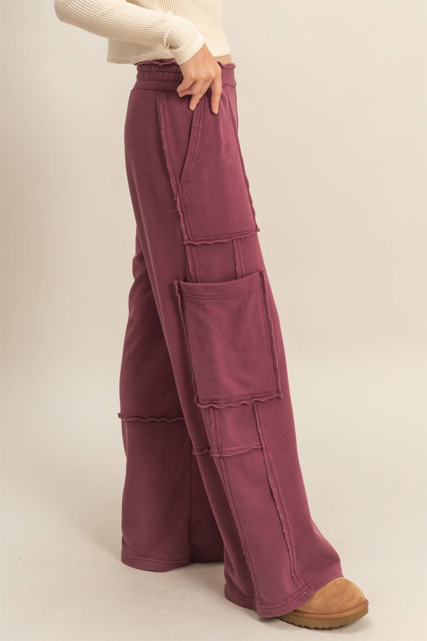 Mineral Washed Oversized Cargo Sweatpants