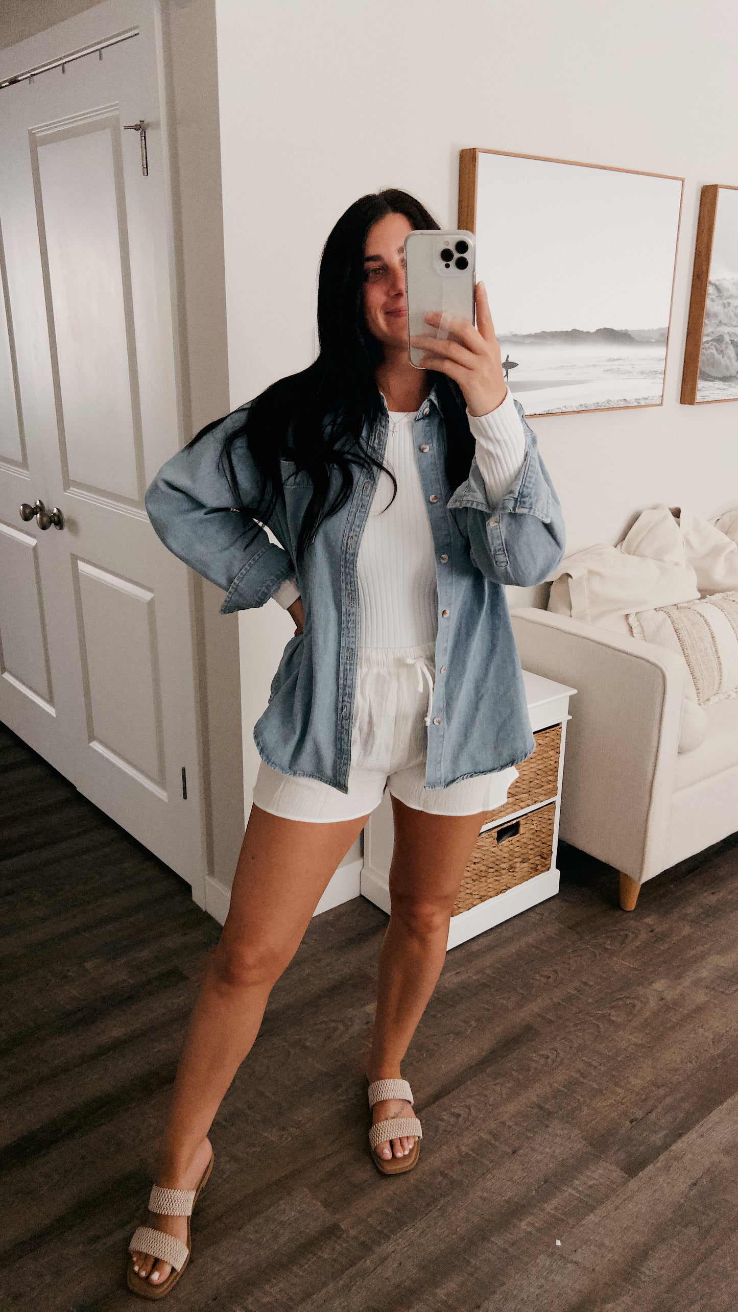 Lightweight Denim Button-Down