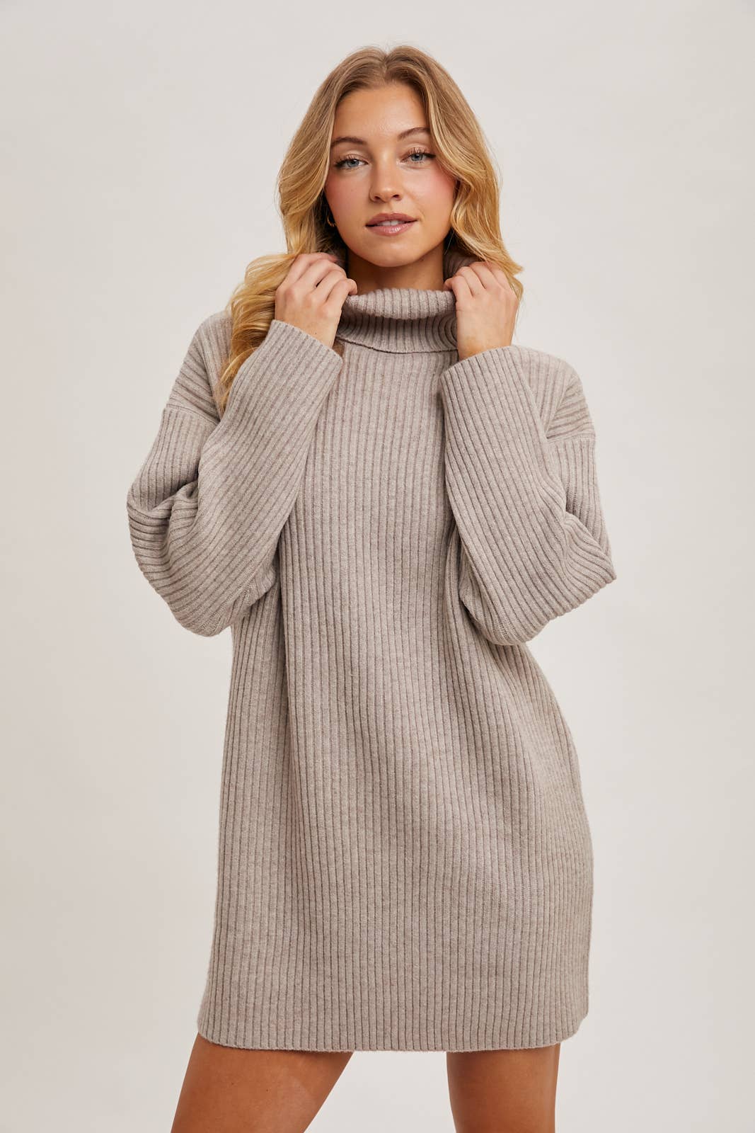 Turtle Neck Sweater Dress