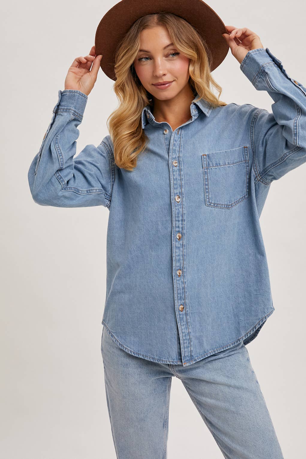 Lightweight Denim Button-Down