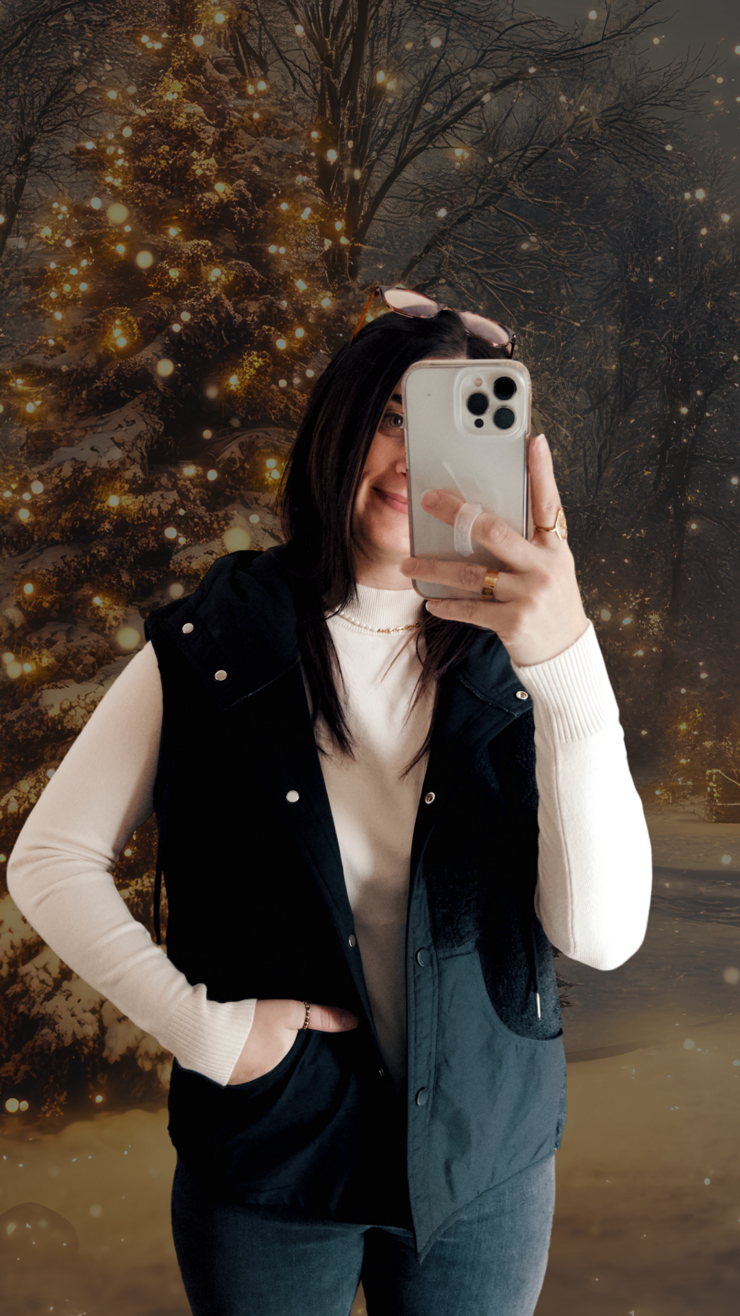 Essential Faux Suede/Sherpa Vest