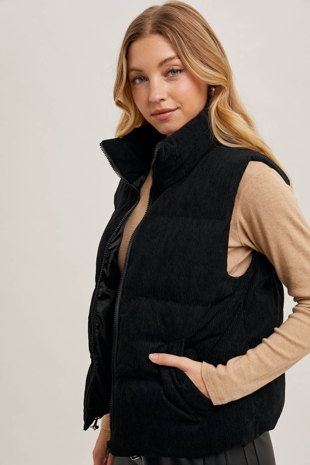 Corduroy Puffer Vest