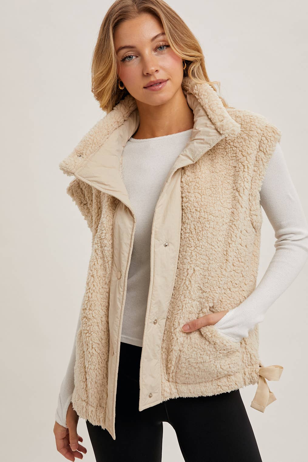 Button Down Sherpa Vest (2 colors)