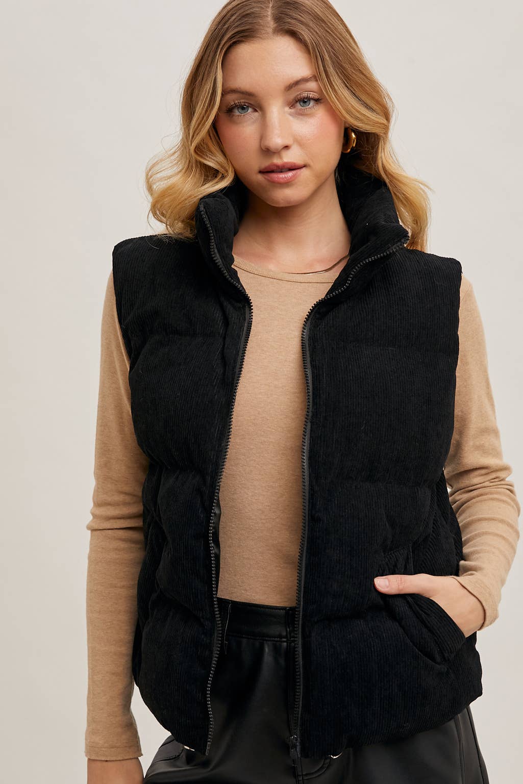 Corduroy Puffer Vest