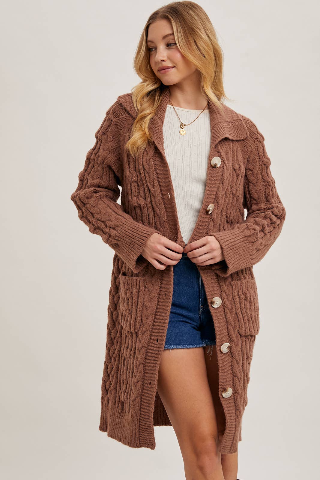 Cable Knit Cardigan (2 colors)