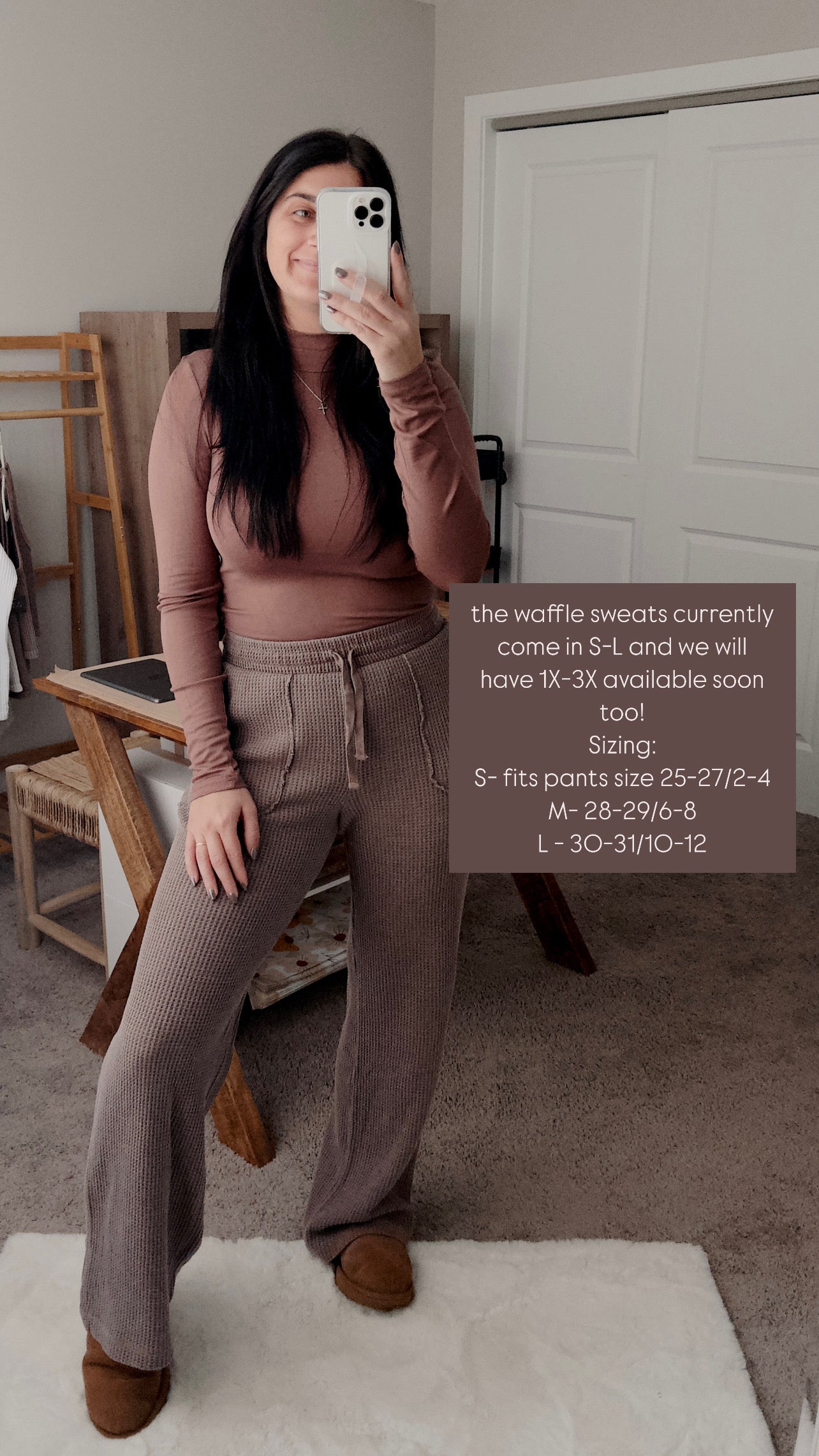 Mineral Washed Waffle Sweats S-3X (2 colors)