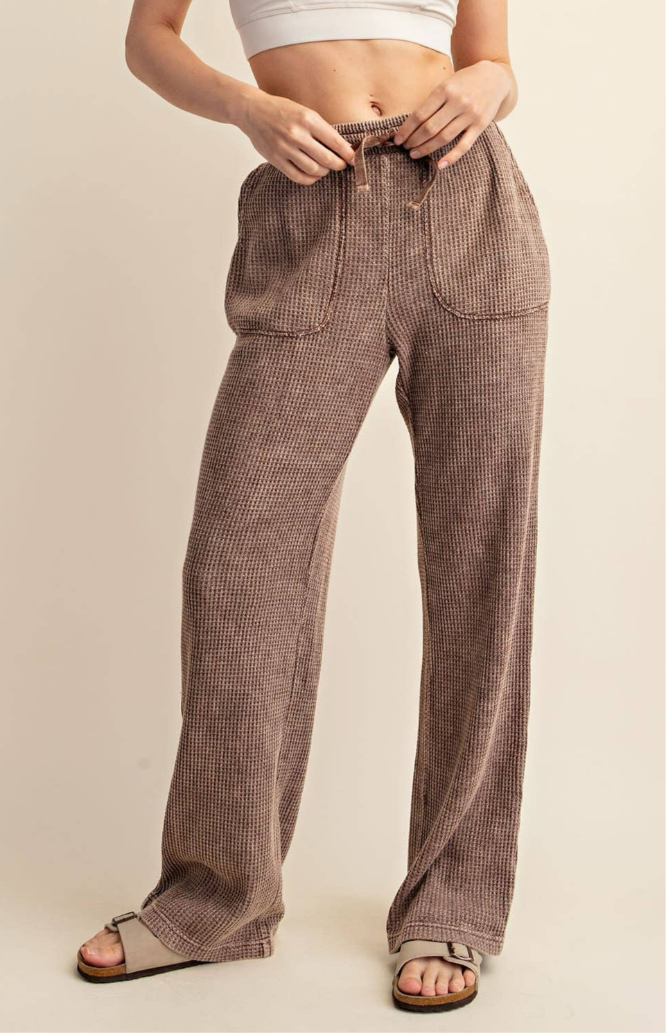 Mineral Washed Waffle Sweats S-3X (2 colors)