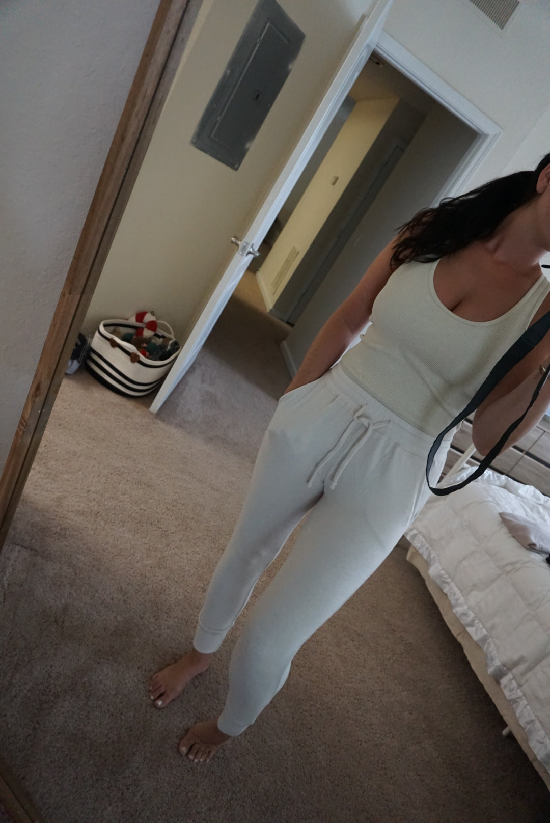 Mono B Ribbed Tank - Size Medium