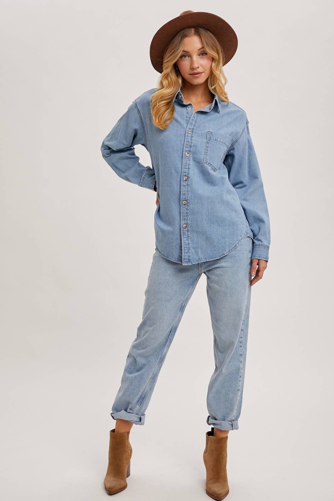 Lightweight Denim Button-Down