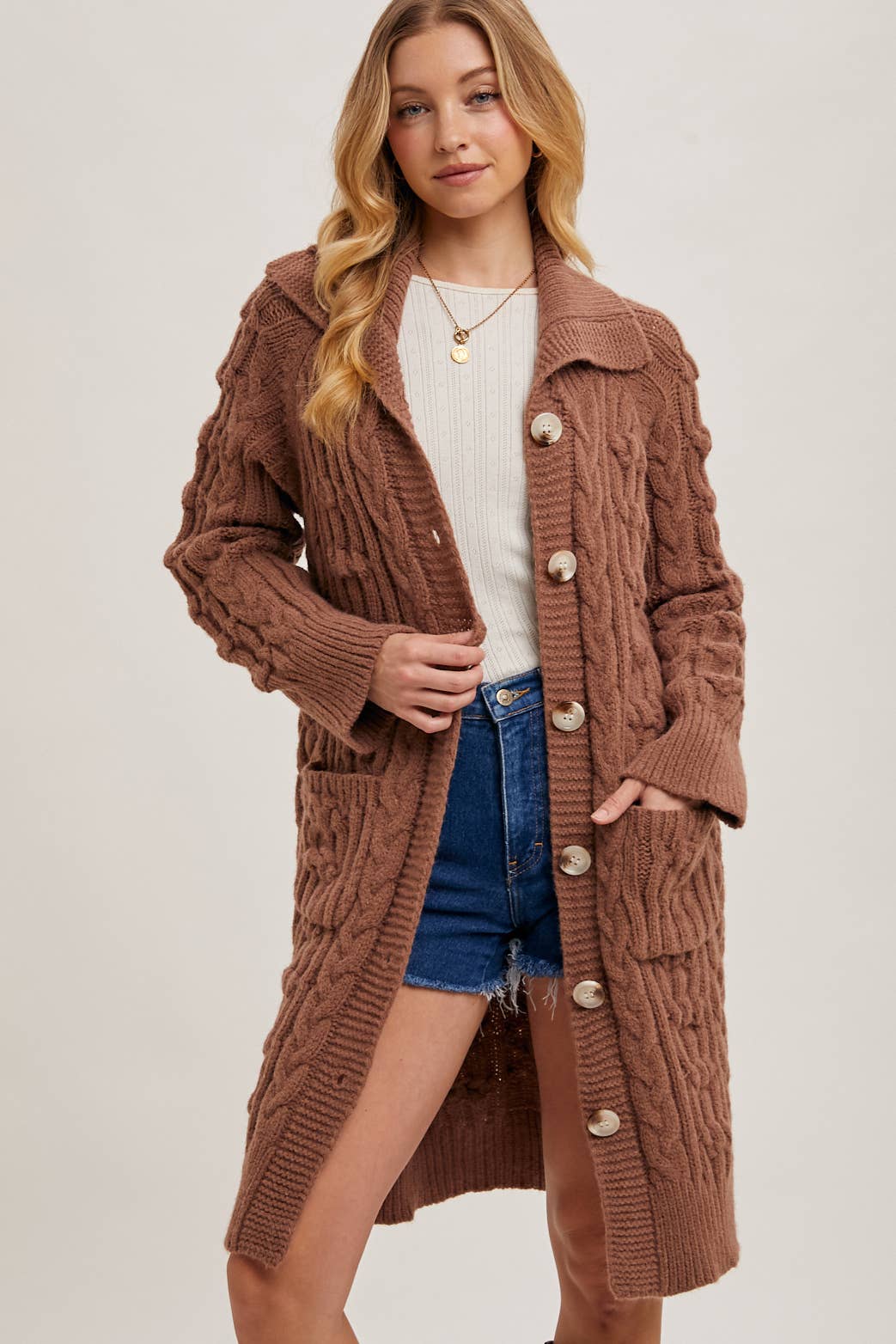 Cable Knit Cardigan (2 colors)