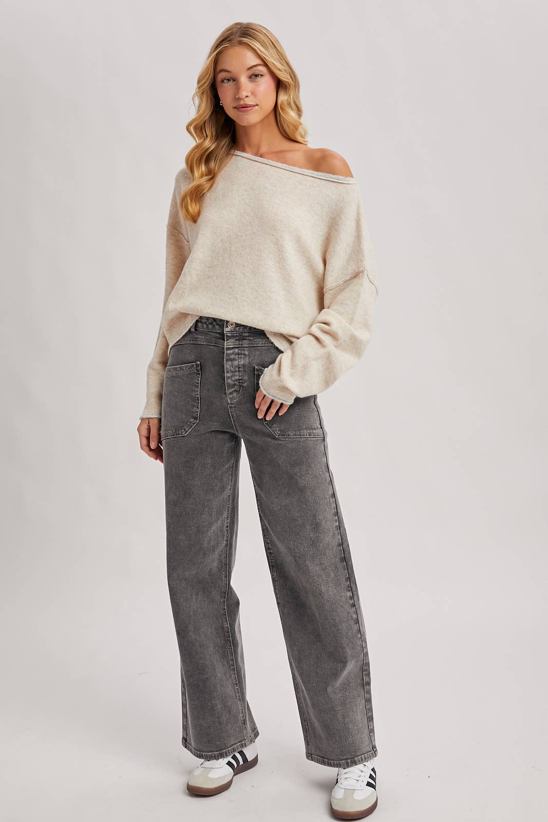 Heathered Knit Sweater (2 colors)
