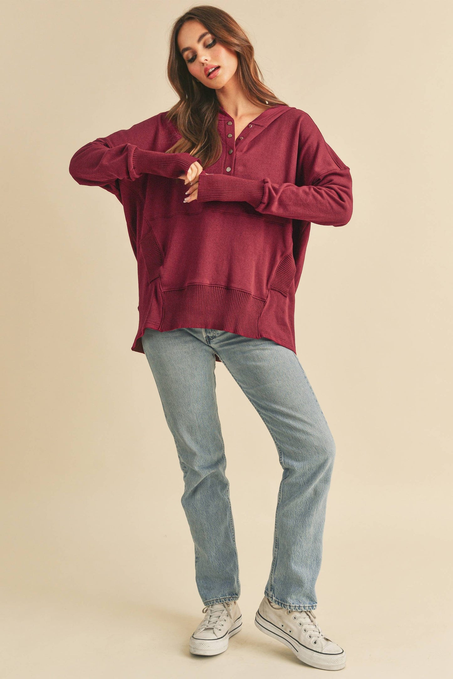 Henley Button-Up Pullover (2 colors)