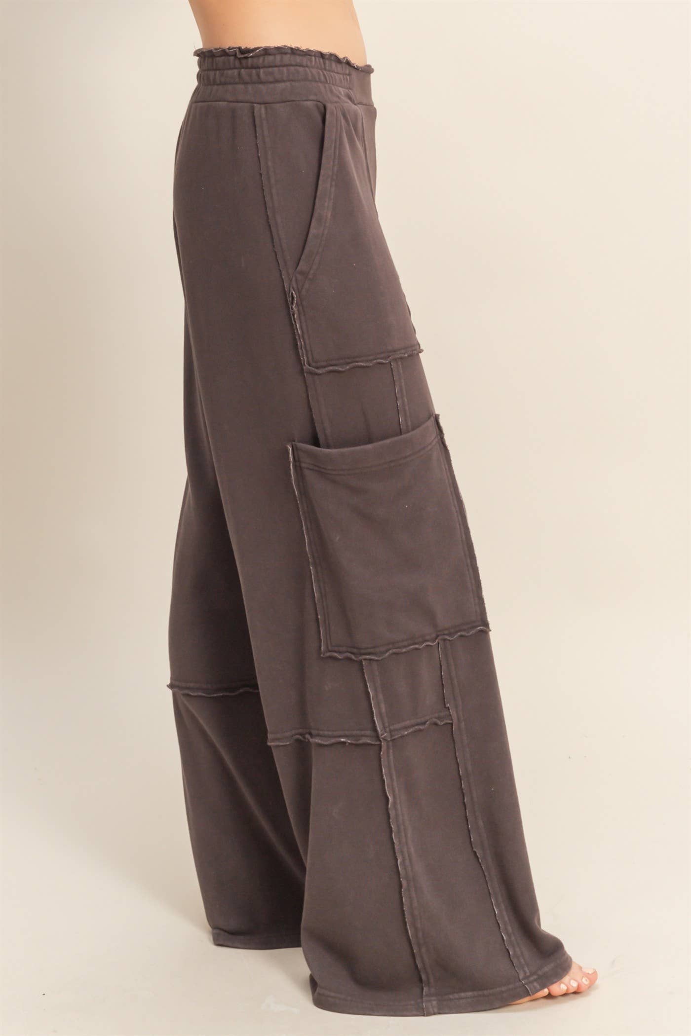 Mineral Washed Oversized Cargo Sweatpants