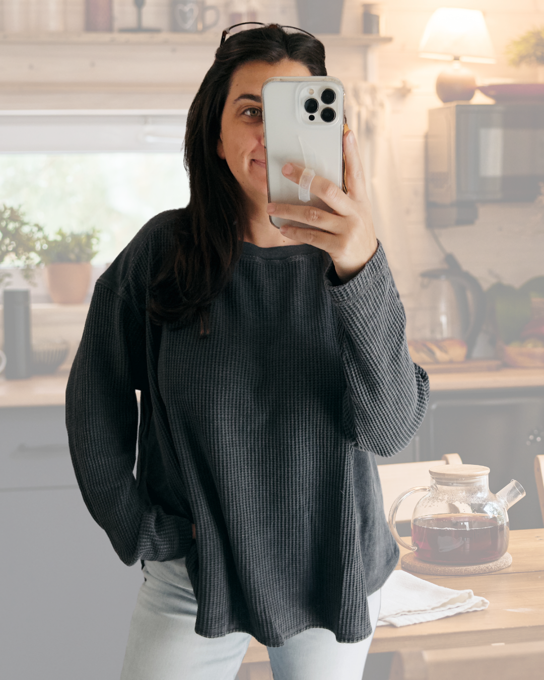 Autumn Harvest Waffle Pullover