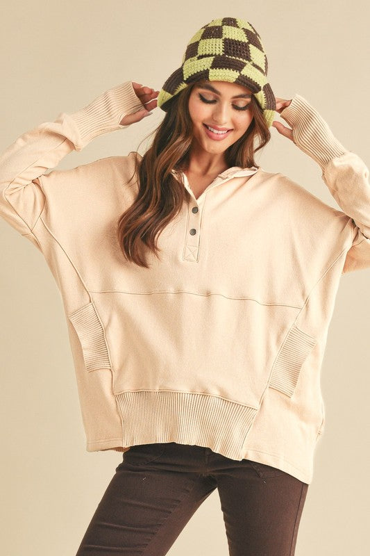 Henley Button-Up Pullover (2 colors)