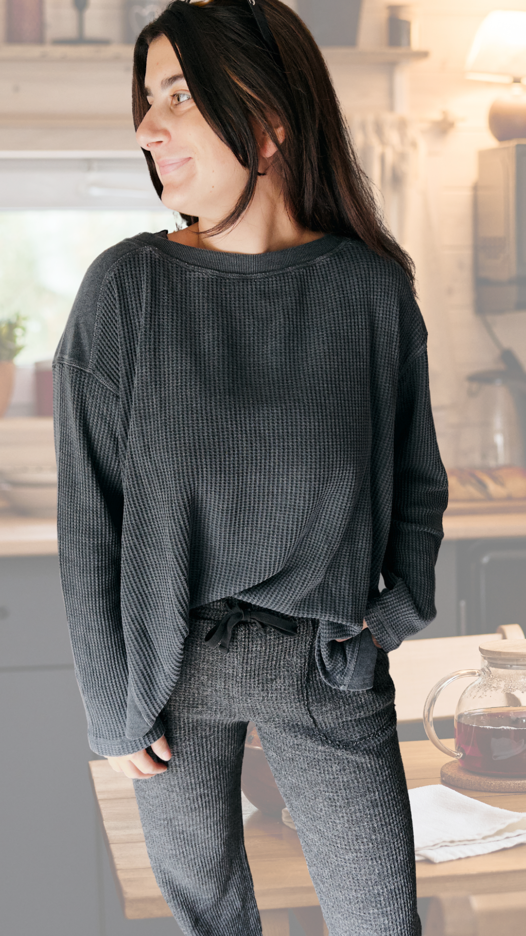 Autumn Harvest Waffle Pullover