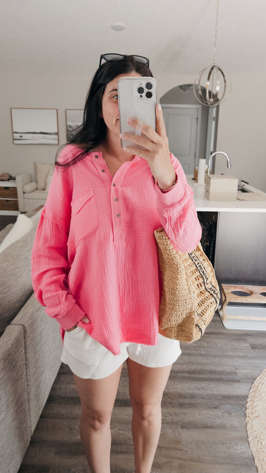 Passion Tea Cotton Henley