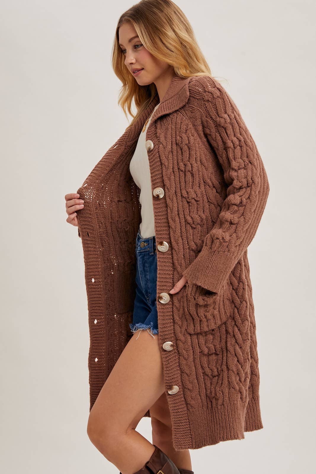 Cable Knit Cardigan (2 colors)