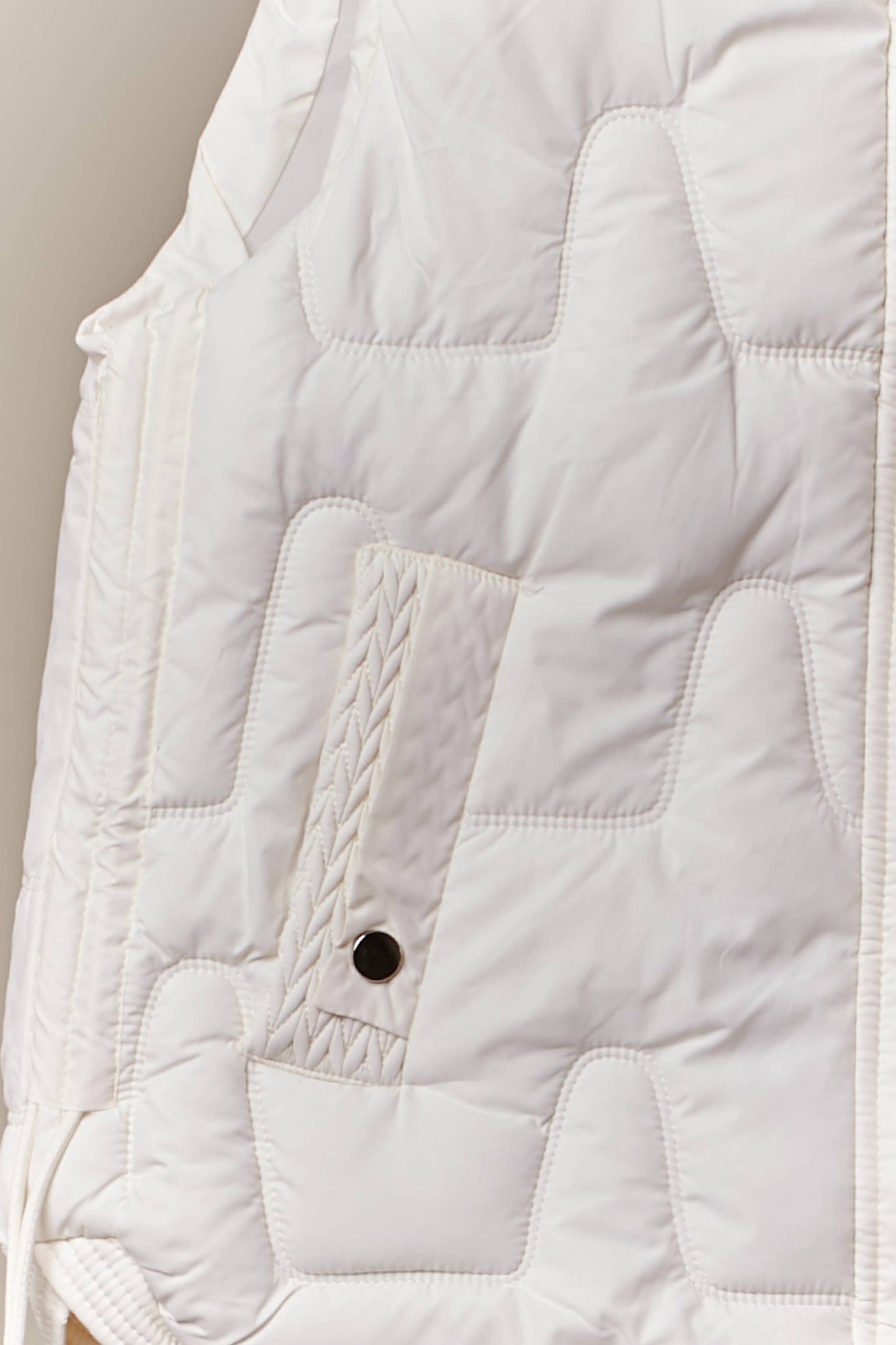 Braided Detail Puffer Vest