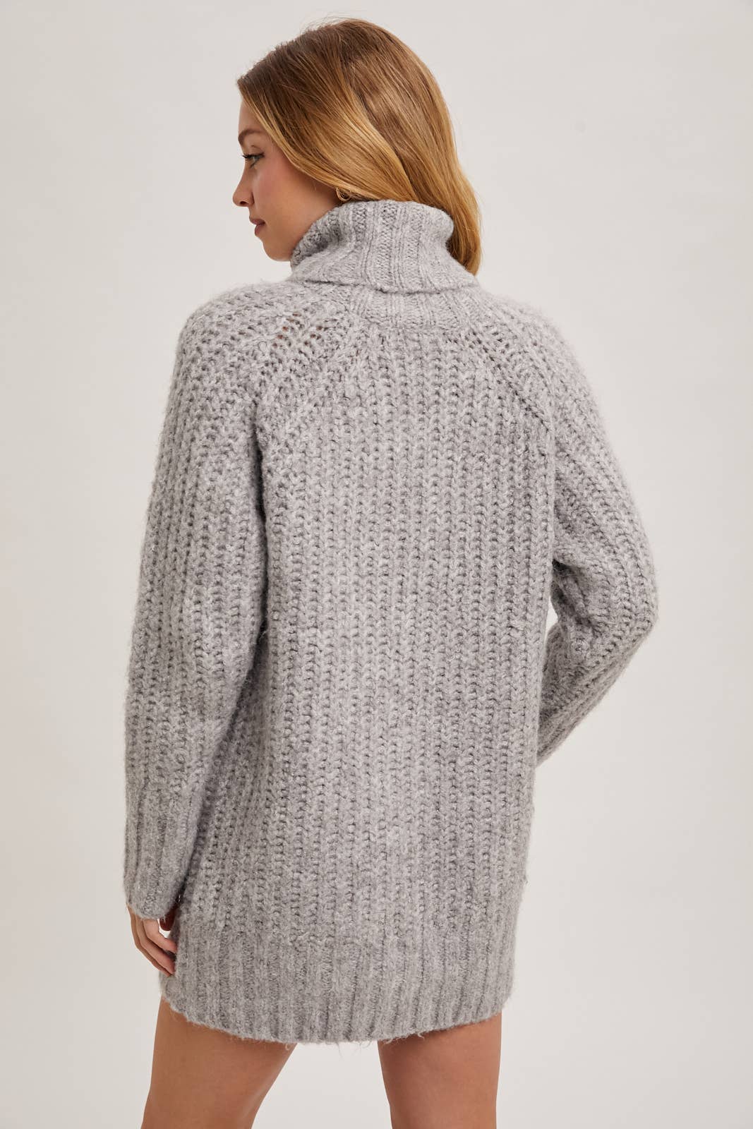 Chunky Turtleneck Tunic Sweater (2 colors)