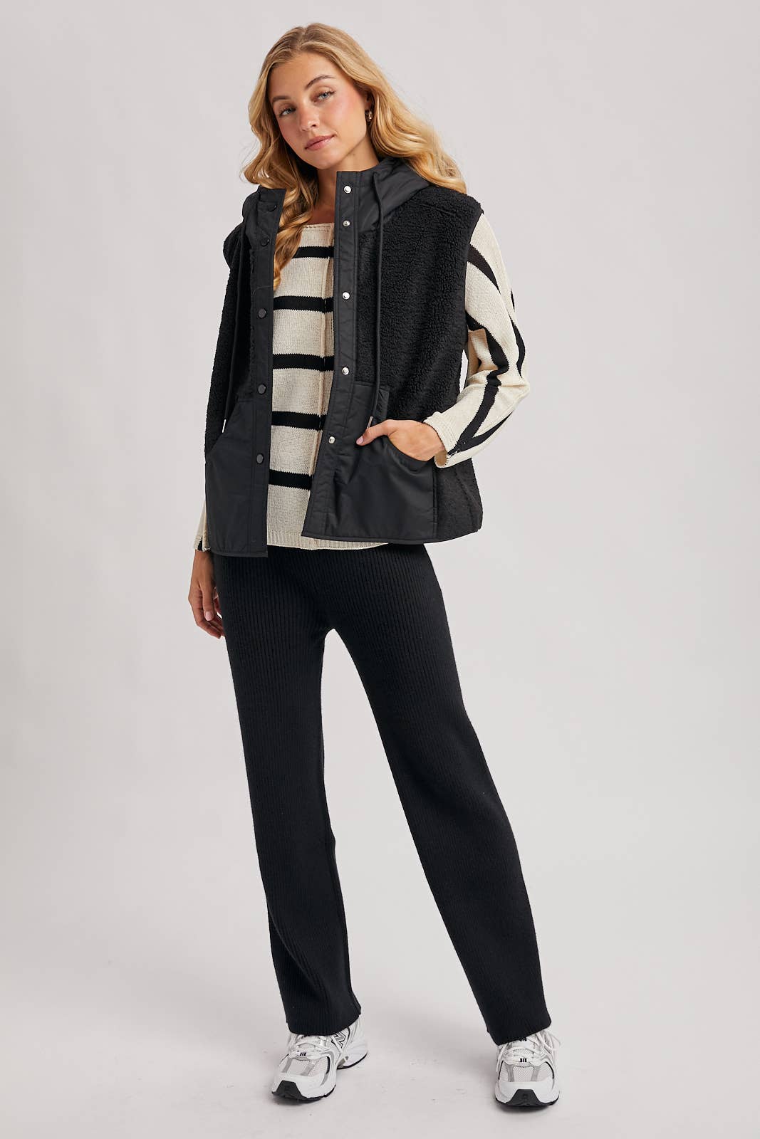 Essential Faux Suede/Sherpa Vest